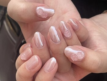 Mira nail closet【3月下旬 NEW OPEN（予定）】/ピンクオーロラバラ