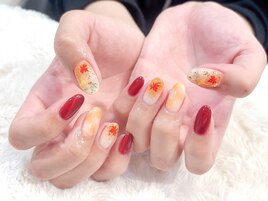 秋♪紅葉ネイル♪