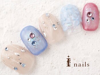 アイネイルズ 横浜WEST店(I-nails)/３D紫陽花ネイル　10480円