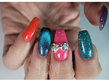 ネイルズエルディーダブリュー(Nails_l.d.w)/マグネットとフラッシュネイル