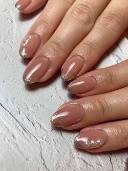 レタッチ(Re'touch)の写真/大人気シンプルコース♪色変更・色混ぜOK◎アート変更OK◎お客様の肌色に馴染むオリジナルカラーをご提案！