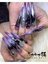 クロスネイル(CROSS nail)/ホイル＆エアブラシデザイン
