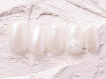 ネイルメゾン 渋谷店(NAIL MAISON)/薔薇ホワイトパール￥4800