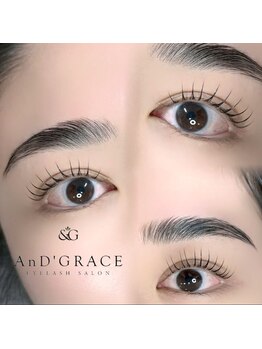 アンドグレース ブロウ 長浜店/ハリウッドブロウ×まつげパーマ