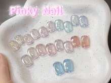 ピンキーネイル(Pinky Nail)の雰囲気（春のカラー、水光ネイル、マグネットネイルのおすすめ♪）