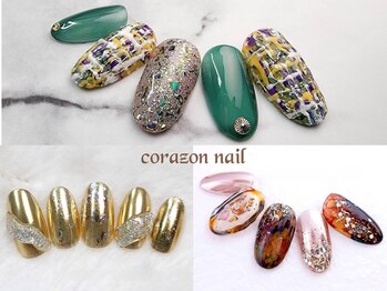コラソンネイル(corazon nail)の写真/《持ち込みOK◎》短くてもとびきりオシャレで可愛い♪豊富なデザインはフォトギャラをチェック！