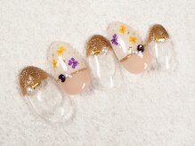 ケージュール(Kjour)/押し花　ツートン　ゴールド