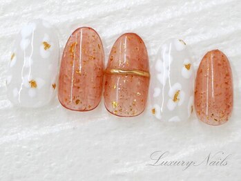 ラグジュアリーネイルズ オオミヤ(Luxury Nails Omiya)/シアー*金箔ネイル