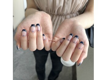 アンドエム(&M)/ネイビーフレンチ