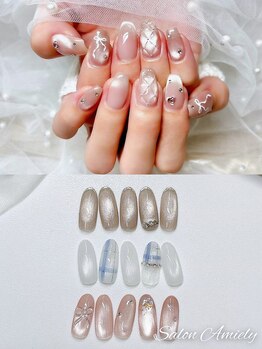 サロン アミリー(Salon Amiely)の写真/【初回付替えオフ無料】シンプル~トレンドデザインまで豊富な定額メニューをご用意＊*[高岳駅4分/20時まで]