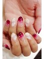 シュガーセンダイ(SUGAR sendai) ボルドーグラデ×マットコートなフラワーnail♪