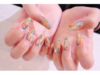 ラルネイル 大宮(Lull. nail)/＊ターコイズ＊べっ甲マーブル＊