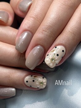 お花と水玉