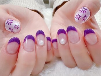 ラルネイル 大宮(Lull. nail)/＃フレンチ＃フラワーネイル