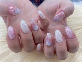 【山崎】春色フラワーネイル