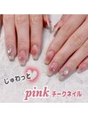 かわいいピンク♪チークネイル