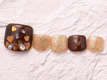 ネイルメゾン 渋谷店(NAIL MAISON)/ハートホロ埋め尽くし冬￥7500