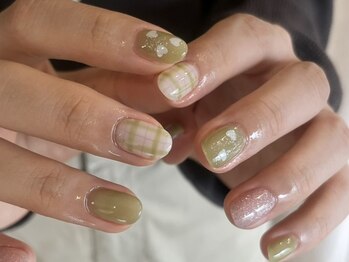 アンゲッコ 長堀橋(angecco)/チェックネイル