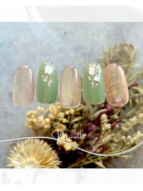 秋色マグネットネイル