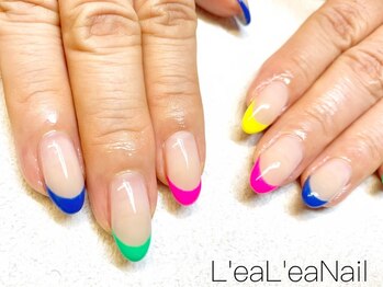 レアレアネイル(Lealeanail)/【パラジェル】カラフルフレンチ