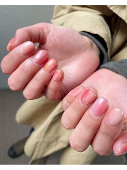 ユージューネイルルーム(UJU nail room)/ピンクグラデワンカラー