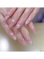 クリスタルネイルサロン(Crystal Nail)&nbsp;お客様のご希望でマーメイドとお花を合わせて