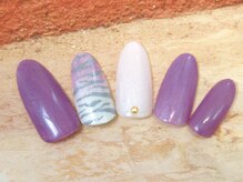 エムネイル(M Nail)/アニマルネイル・ゼブラ柄