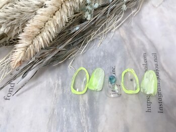 キキネイル 二子玉川(kikinail)/8月定額B フレームネイル　