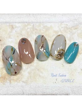 ネイルサロン クイル(QUILL)/９月大理石（１）