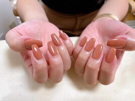 秋ネイルワンカラー