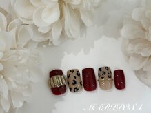 ネイルサロン マリポーサ(Nail Salon MARIPOSA)/レオパード柄ボルドーミラー