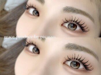 グラースプロデュース バイ ピカソ(grace produce by picasso)の写真/《パリエクなら当店にお任せ☆》パリジェンヌ＋エクステで、より華やかな理想の目元を叶えます！