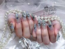 ミミネイル(Mimi nail)/ブルーキラキラストーン