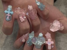 リグナル リット(Lignal.liit)/クリアブルーピンクネイル