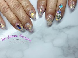 【自爪ネイル】オーロラネイル