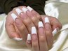 【ハンド】《ジェルネイル》ワンカラー+フレンチネイル