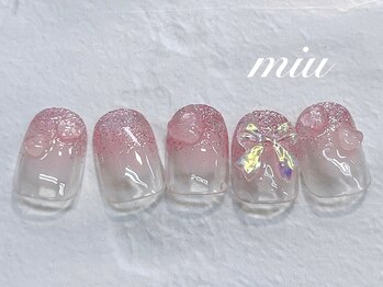 ミウ ネイル(miu nail)/キラキラ◆ワンホンネイル¥7990