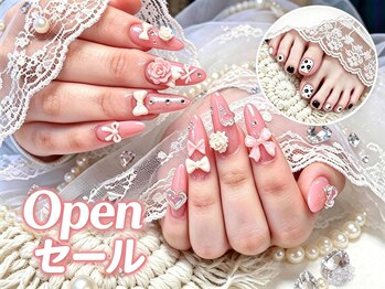 ナナネイル(Nana Nail)/ガーリーワンホンネイル