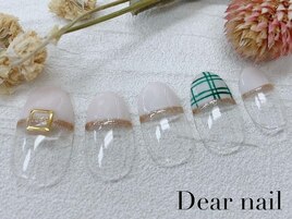 ミドルフレンチ×緑チェック