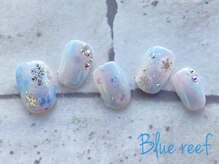 ネイルアンドまつげエクステ ブルーリーフ 四谷三丁目店(Blue Reef)/雪の結晶ネイル