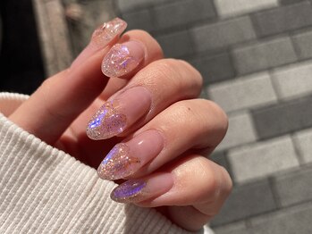 ネイルメゾン 池袋店(NAIL MAISON)/うるうるワンホンラメグラ¥9000