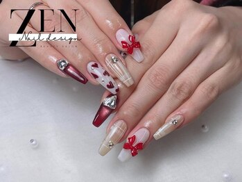 ゼン ネイル デザイン 池袋(ZEN NAIL DESIGN)/長さだしやり放題×つけ放題