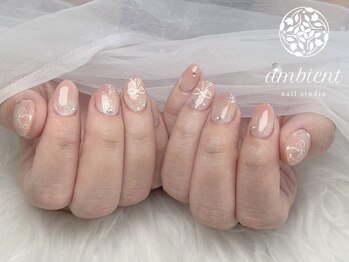 ネイルスタジオ アンビエント 表町店(Nail Studio ambient)の写真/肌なじみの良いカラーと豊富なパーツ、流行りのデザインで女の子らしく＊