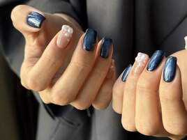 ニュアンスネイビーネイル
