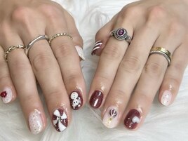 クリスマスネイル¥8000
