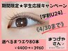 【学割U24】【新規】80本4400円→￥3960[セーブルorフラットラッシュ]