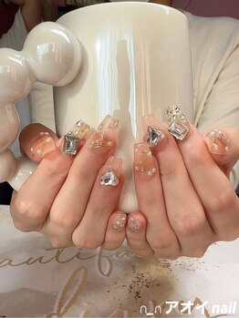 アオイ アイラッシュ 大久保店の写真/【アオイnail】繊細なデザインが魅力的☆パーツ豊富でモテ可愛ネイルをお探しの方にも♪ご相談ください！