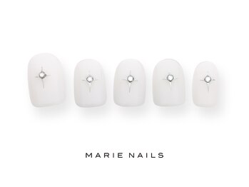 マリー ネイルズ いわきラトブ店(MARIE NAILS)/定額6,600円税込 ホワイト1026d