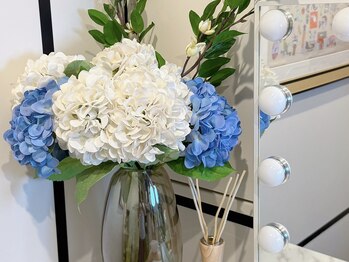 R-1ビューティーサロン 銀座/紫陽花の飾り付け♪