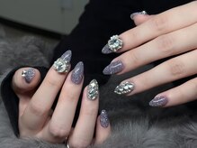 センシー ネイル スタジオ(Sensy Nail Studio)/ワンカラー+埋め尽くし